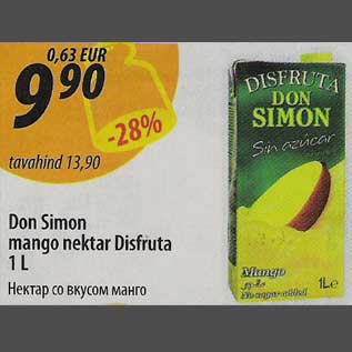 Allahindlus - Don Simon mango nektar Disfruta