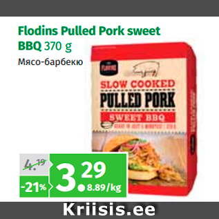 Allahindlus - Flodins Pulled Pork sweet BBQ 370 g