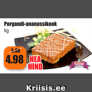 Allahindlus - Porgandi-ananassikook, kg