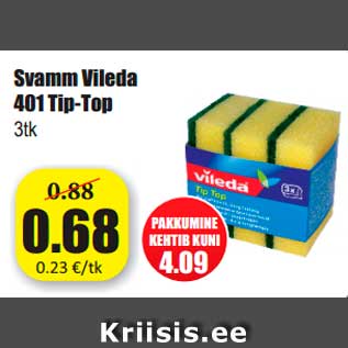 Allahindlus - Svamm Vileda 401 Tip-Top 3tk