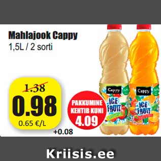 Allahindlus - Mahlajook Cappy