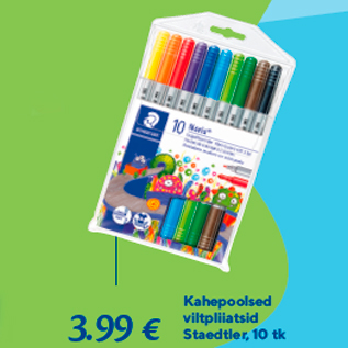 Скидка - Двусторонние фломастеры Staedtler, 10 шт.