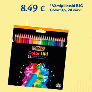 Allahindlus - * Värvipliiatsid BIC Color Up, 24 värvi