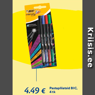 Allahindlus - Pastapliiatsid BIC, 4 tk