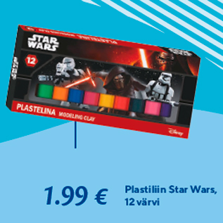 Allahindlus - Plastiliin Star Wars, 12 värvi