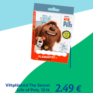 Скидка - Фломастеры The Secret Life of Pets, 12 шт