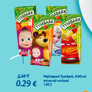 Allahindlus - Mahlajook Tymbark, 200 ml