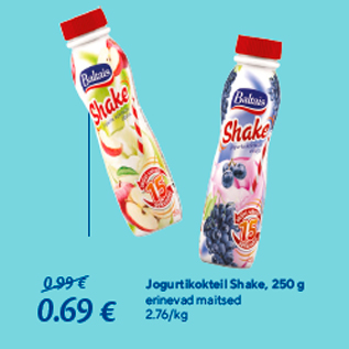 Allahindlus - Jogurtikokteil Shake, 250 g