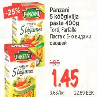 Allahindlus - Paqnzani 5 köögivilja pasta