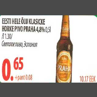 Allahindlus - Eesti hele õlu Klasicke Horke Pivo Praha