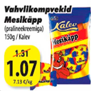 Скидка - Вафельные конфеты Mesikäpp