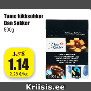 Allahindlus - Tume tükksuhkur Dan Sukker 500 g