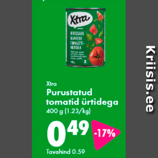 Скидка - Измельченные помидоры с зеленью Xtra 400 г
