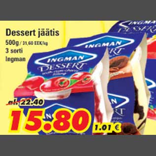 Allahindlus - Dessert jäätis