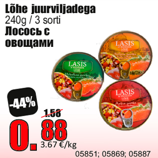 Скидка - Лосось с овощами