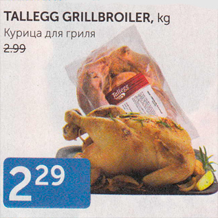 Allahindlus - TALLEGG GRILLBROILER, KG