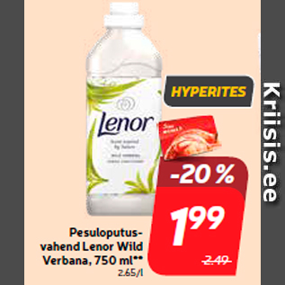 Скидка - Ополаскиватель Lenor Wild Verbana, 750 мл **