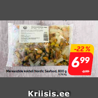 Скидка - Коктейль из морепродуктов Nordic Seafood, 800 г
