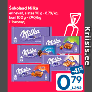 Allahindlus - Šokolaad Milka