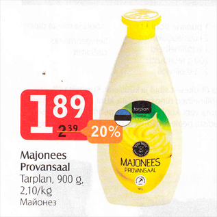 Allahindlus - Majonees Provansaal Tarplan, 900 g