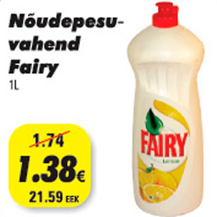 Allahindlus - Nõudepesuvahend Fairy