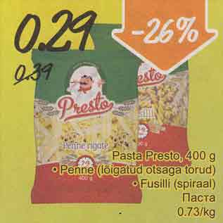 Allahindlus - Pasta Presto, 400 g