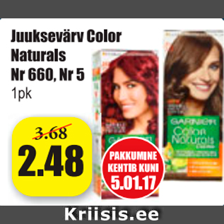 Скидка - Краска для волос Naturals