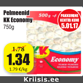 Allahindlus - Pelmeenid KK Economy 750 g