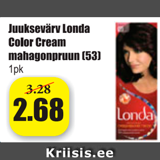 Allahindlus - Juuksevärv Londa Color Cream mahagonpruun (53) 1 pk