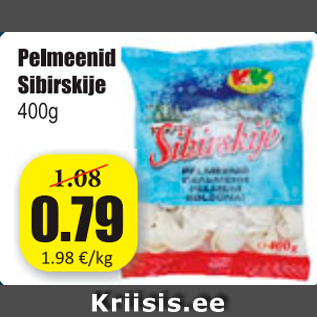 Allahindlus - Pelmeenid Sibirskije 400 g