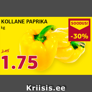 Allahindlus - Kollane paprika kg