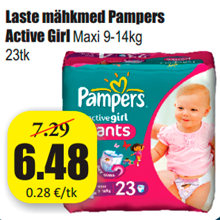 Allahindlus - Laste mähkmed Pampers Active Gir