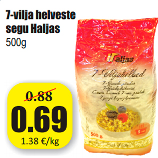 Allahindlus - 7-vilja helveste segu Haljas 500g