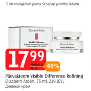 Allahindlus - Päevakreem Visible Difference Refining