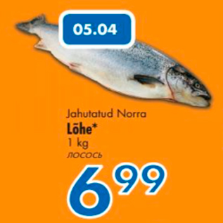 Allahindlus - Jahutatud Norra Lõhe* 1 kg