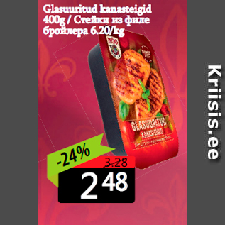 Allahindlus - Glasuuritud kanasteigid 400g