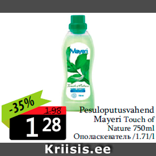 Allahindlus - Pesuloputusvahend Mayeri Touch of Nature 750ml