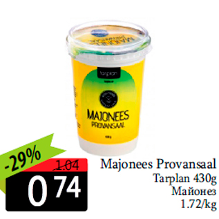 Allahindlus - Majonees Provansaal Tarplan 430g