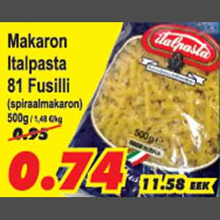 Allahindlus - Makaron Italpasta