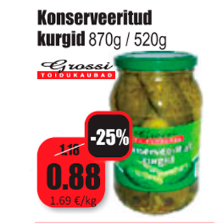 Скидка - Консервированные огурцы