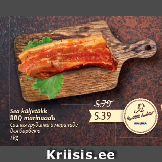 Allahindlus - Sea küljetükk 1 kg BBQ marinaadis, 1 kg