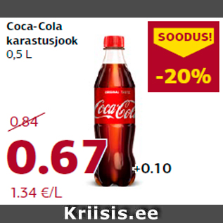 Allahindlus - Coca-Cola karastusjook 0,5 L