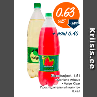 Allahindlus - karastusjook, 1,5 l