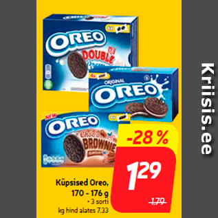 Скидка - Печенье Oreo, 170-176 г