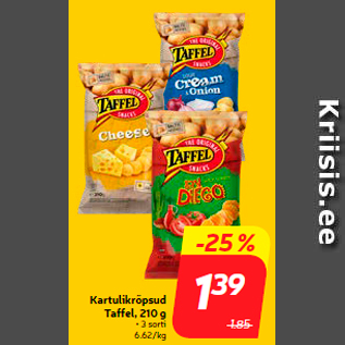 Скидка - Картофельные чипсы Taffel, 210 г