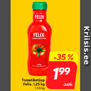 Скидка - Томатный кетчуп Felix, 1,25 кг