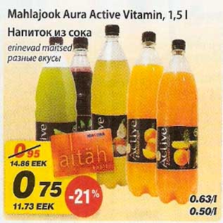 Allahindlus - Mahlajook Aura Active Vitamin