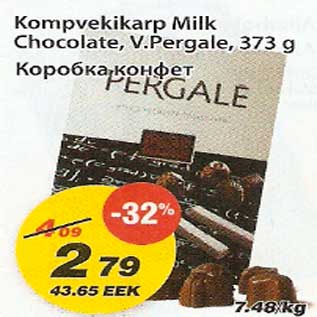 Allahindlus - Kompvekikarp Milk Chocolate,V.Pergale