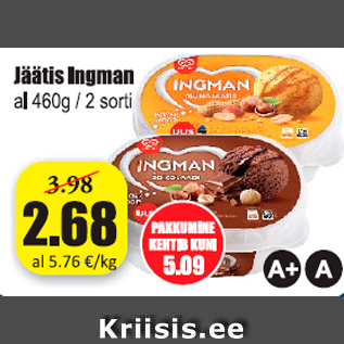 Allahindlus - Jäätis Ingman