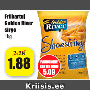 Allahindlus - Friikartulid Golden River sirge 1 kg